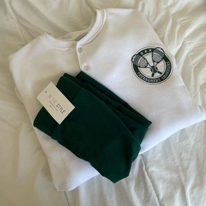 Active Biker Shorts / Crewneck Set